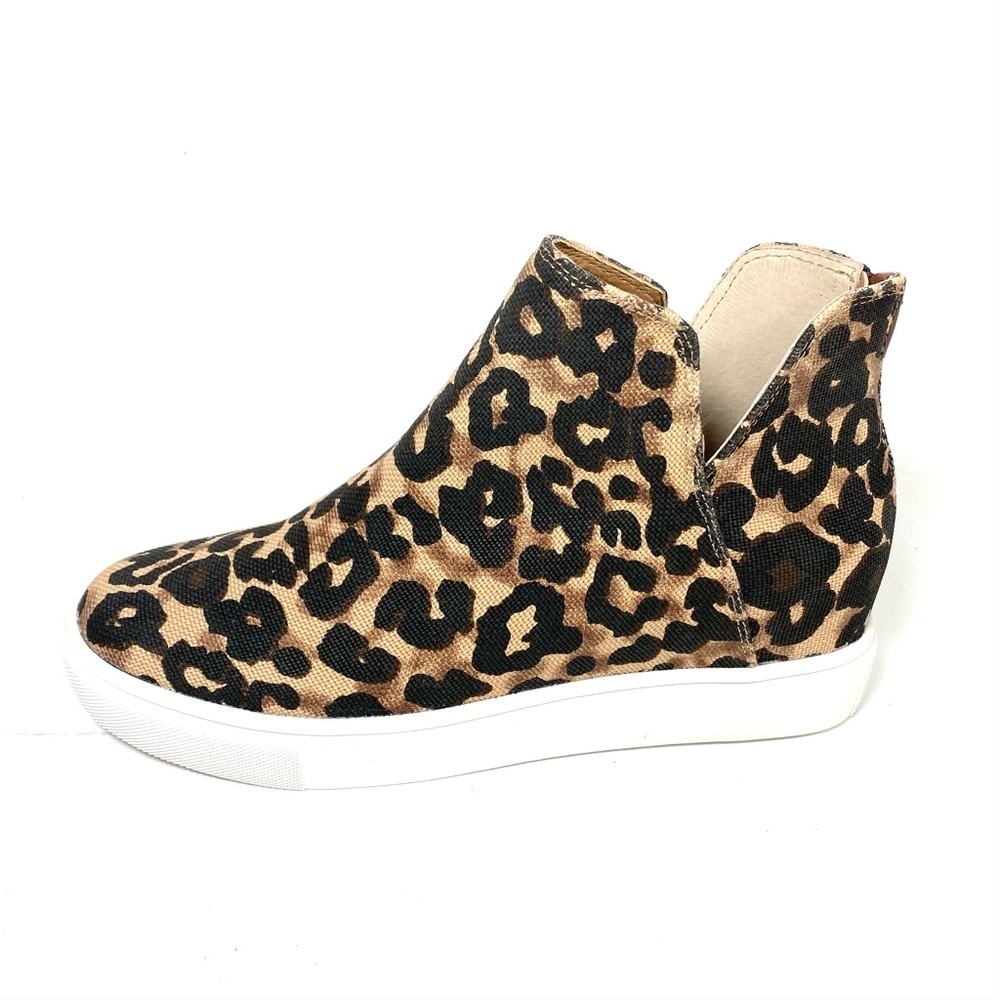 Steve Madden Womens Claud Sneaker Leopard Size 7.5